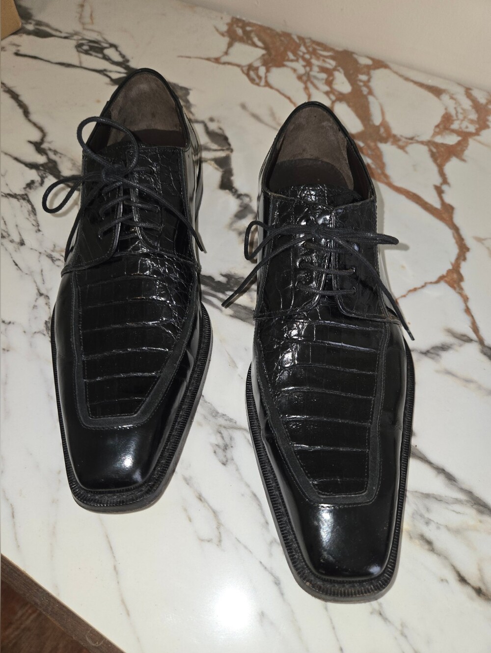 Mezlan ALLIGATOR Mens Shoes, Size 8 1/2, retails For $595.00